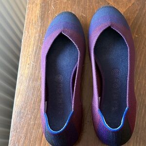 Rothy's Blackberry Captoe Women's Flats in Purple and Blue
